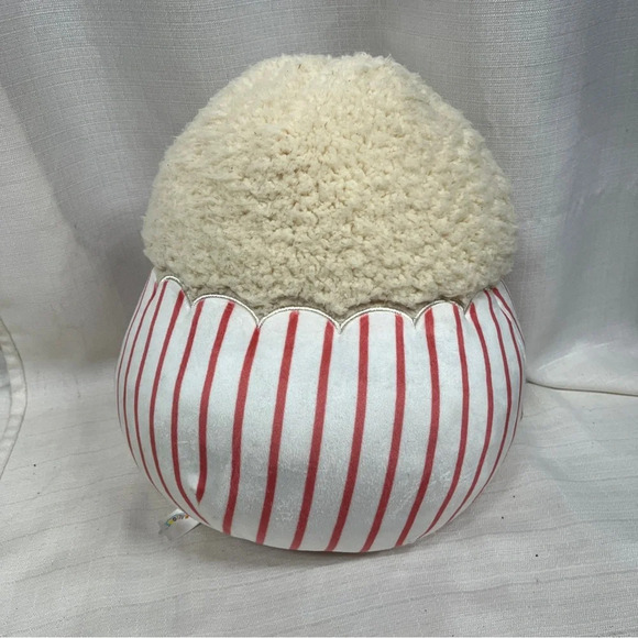 Squishmallow Plush 14" Arnel Popcorn Bowl Food Red & White Soft Kelly Toys - Picture 2 of 6